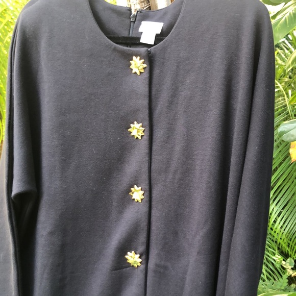 VintageNeimanMarcus“ “coat-look dress“gold star buttons. new with tags. - Picture 7 of 7